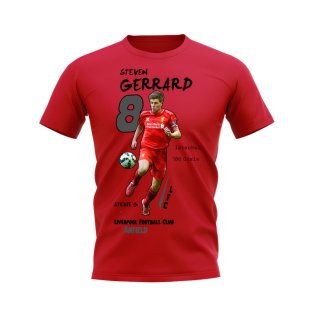 Steven Gerrard Liverpool Graphic T-Shirt (Red)