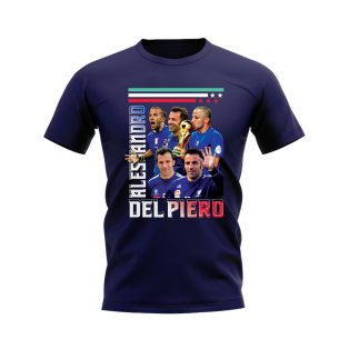 Alessandro Del Piero Italy Bootleg T-Shirt (Navy)