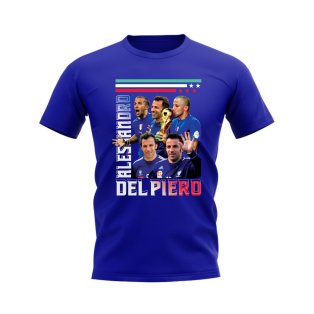 Alessandro Del Piero Italy Bootleg T-Shirt (Blue)