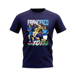 Francesco Totti Italy Bootleg T-Shirt (Navy)