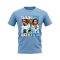 Gabriel Batistuta Argentina Bootleg T-Shirt (Sky Blue)