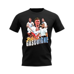 Paul Gascoigne England Bootleg T-Shirt (Black)