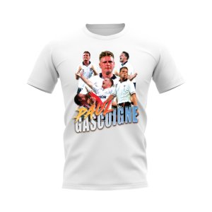 Paul Gascoigne England Bootleg T-Shirt (White)