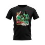 Roger Milla Cameroon Bootleg T-Shirt (Black)