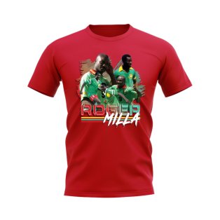 Roger Milla Cameroon Bootleg T-Shirt (Red)