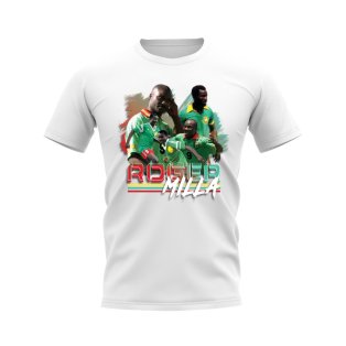 Roger Milla Cameroon Bootleg T-Shirt (White)