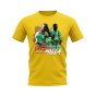 Roger Milla Cameroon Bootleg T-Shirt (Yellow)