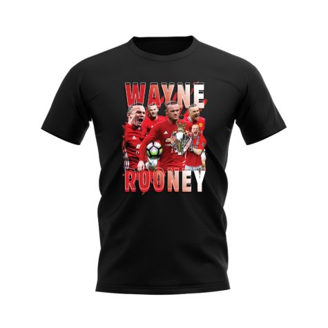 Wayne Rooney Manchester United Bootleg T-Shirt (Black)