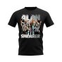 Alan Shearer Newcastle United Bootleg T-Shirt (Black)