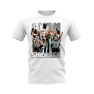 Alan Shearer Newcastle United Bootleg T-Shirt (White)