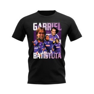 Gabriel Batistuta Fiorentina Bootleg T-Shirt (Black)