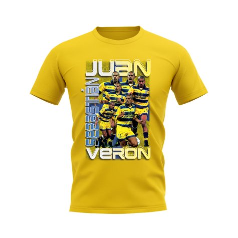 Juan Sebastian Veron Parma Bootleg T-Shirt (Yellow)
