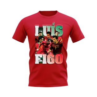 Luis Figo Portugal Bootleg T-Shirt (Red)
