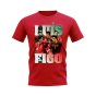Luis Figo Portugal Bootleg T-Shirt (Red)
