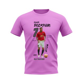 David Beckham Manchester United Graphic T-Shirt (Pink)