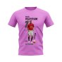 David Beckham Manchester United Graphic T-Shirt (Pink)