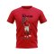 David Beckham Manchester United Graphic T-Shirt (Red)