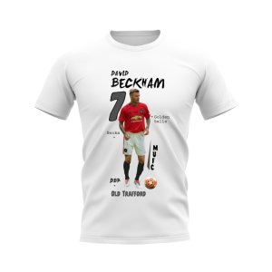 David Beckham Manchester United Graphic T-Shirt (White)
