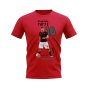 Francesco Totti Roma Graphic T-Shirt (Red)