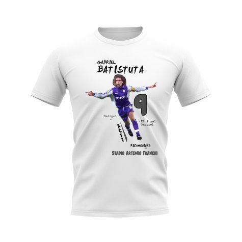 Gabriel Batistuta Fiorentina Graphic T-Shirt (White)