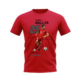 Thomas Muller Bayern Munich Graphic T-Shirt (Red)