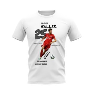 Thomas Muller Bayern Munich Graphic T-Shirt (White)