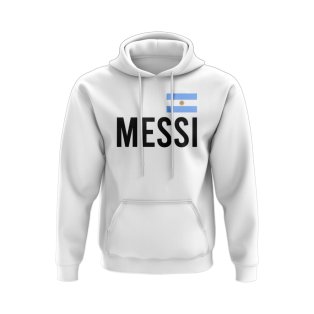 Lionel Messi Argentina Name Hoody (White)