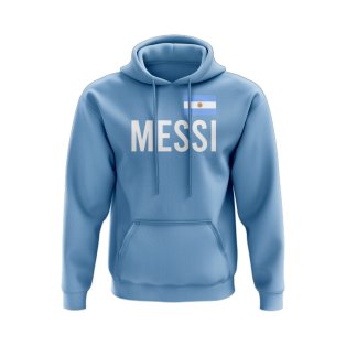 Lionel Messi Argentina Name Hoody (Sky Blue)