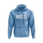 Lionel Messi Argentina Name Hoody (Sky Blue)