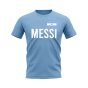 Lionel Messi Argentina Name T-shirt (Sky Blue)