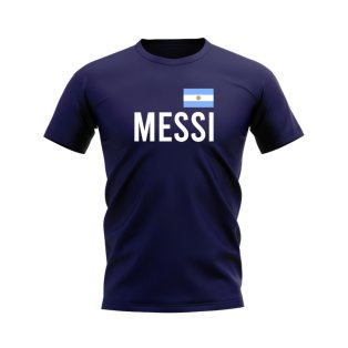 Lionel Messi Argentina Name T-shirt (Navy)