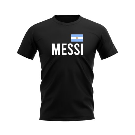 Lionel Messi Argentina Name T-shirt (Black)