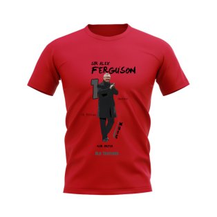 Sir Alex Ferguson Manchester United Graphic T-Shirt (Red)