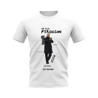 Sir Alex Ferguson Manchester United Graphic T-Shirt (White)
