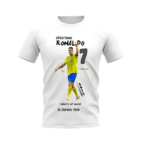 Cristiano Ronaldo Al Nassr Graphic T-Shirt (White)