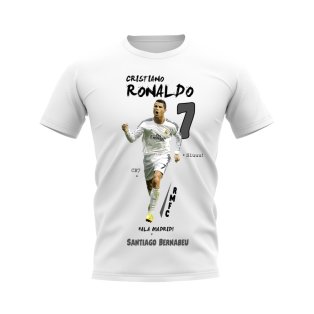 Cristiano Ronaldo Real Madrid Graphic T-Shirt (White)