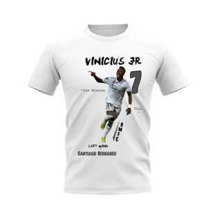 Vinicius Jr Real Madrid Graphic T-Shirt (White)
