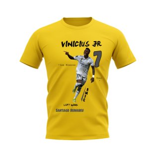 Vinicius Jr Real Madrid Graphic T-Shirt (Yellow)