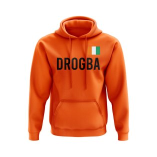 Didier Drogba Ivory Coast Name Hoody (Orange)