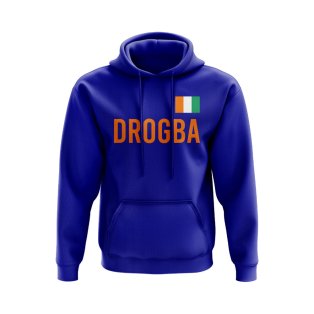 Didier Drogba Ivory Coast Name Hoody (Blue)