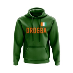 Didier Drogba Ivory Coast Name Hoody (Green)
