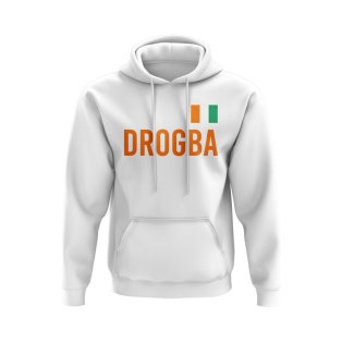 Didier Drogba Ivory Coast Name Hoody (White)