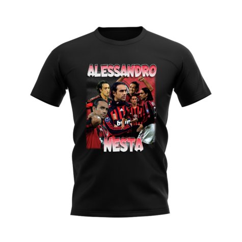 Alessandro Nesta AC Milan Bootleg T-Shirt (Black)