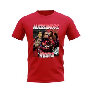 Alessandro Nesta AC Milan Bootleg T-Shirt (Red)