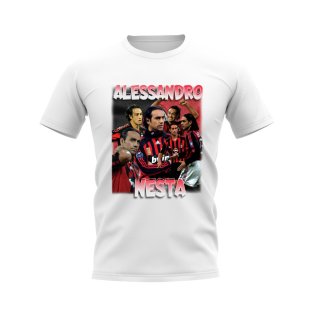Alessandro Nesta AC Milan Bootleg T-Shirt (White)