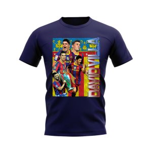 David Villa Barcelona Bootleg T-Shirt (Navy)