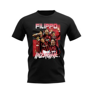 Filippo Inzaghi AC Milan Bootleg T-Shirt (Black)
