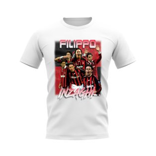 Filippo Inzaghi AC Milan Bootleg T-Shirt (White)