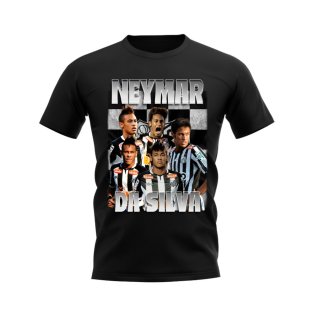 Neymar Santos Bootleg T-Shirt (Black)
