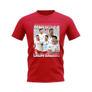 Robert Lewandowski Poland Bootleg T-Shirt (Red)